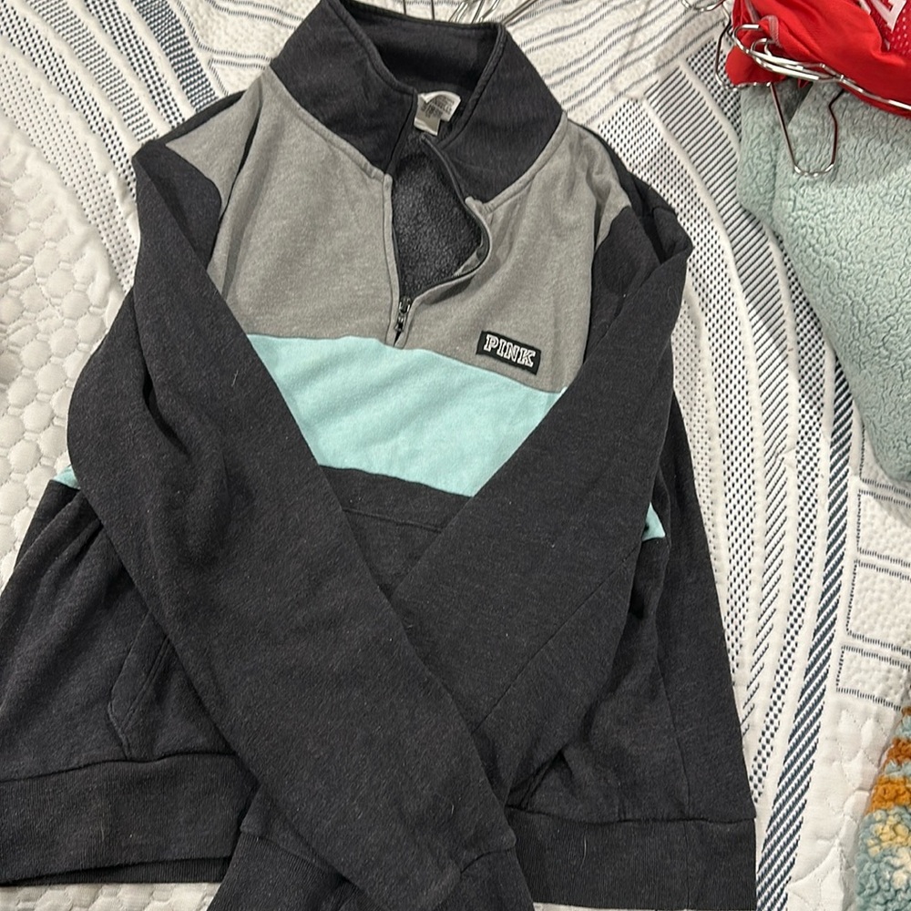 Pink quarter zip